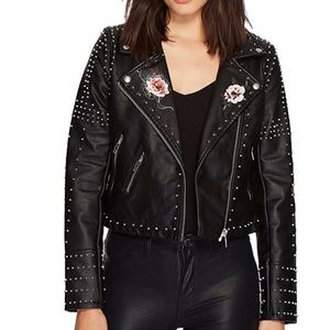 Blank NYC heartbreaker painted and studded jacket